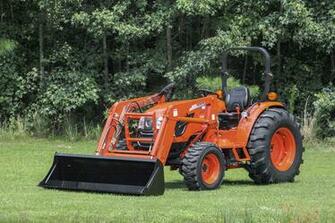 Photo Front Loader Kioti Dk5510 Orange Grass