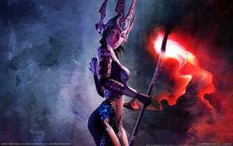 Sacred Fallen Angel Game Girl Purple Sexy