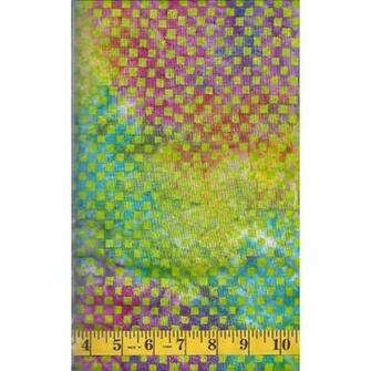 Check Batik In Calypso Small Checks On A Multi Color Background