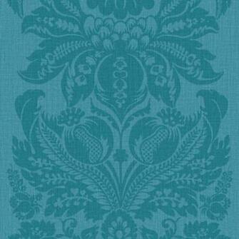Grand Damask Wallpaper In Turquoise By Arthouse Vintage Customer