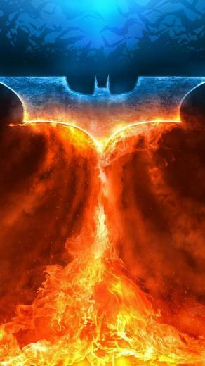 Batman In Fire Wallpaper Phonewallpaper