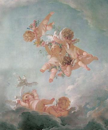 Cherubs Wallpaper Fresco Renaissance Art Paintings