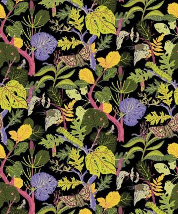 Caterpillar Lively Botanical Wallpaper Bold Fun Milton King