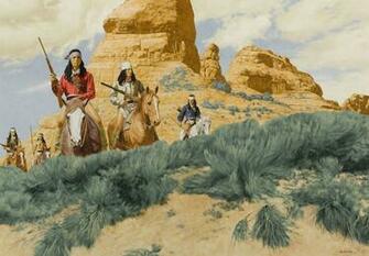 American Western Painting Wallpaper
