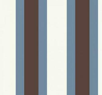 Blue And Brown Triple Treat Stripe Wallpaper Wall Sticker Outlet