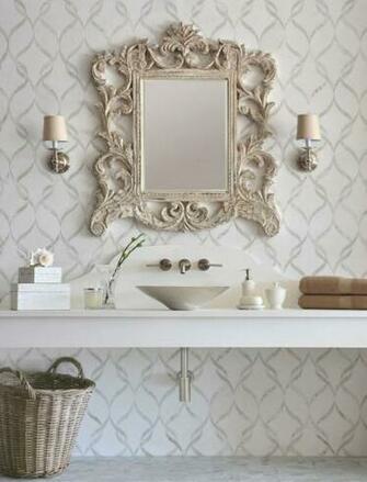 That The Back Wall Is Not Wallpapered It S Marble Stunning