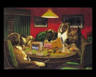 Dogs Playing Poker Wallpaper