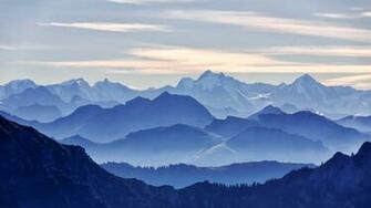 Blue Mountain Range Wallpaper Nature