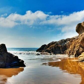 The Wallpaper Of Beach At Pacific Ocean In Malibu California