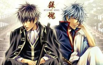 Wallpaper Cigarette Ladder Characters Guys Swords Gintama