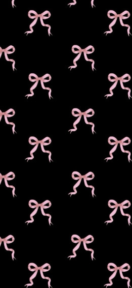 Girly Pink Ribbons Pattern On A Dark Background iPhone Wallpaper