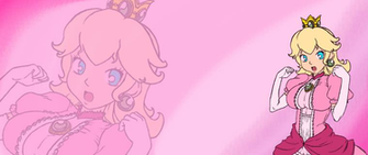 Princess Peach Background Banner By Omilieh