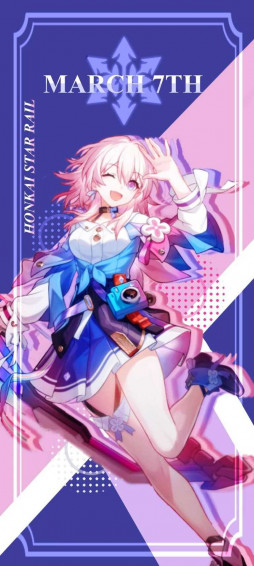 Honkai Star Rail Wallpaper In Black And Blue