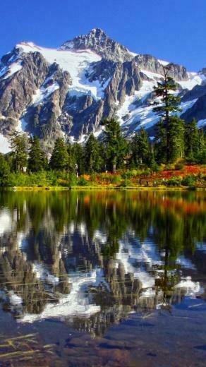 Washington State Crystalline Lakes Landscapes Mountains Wallpaper