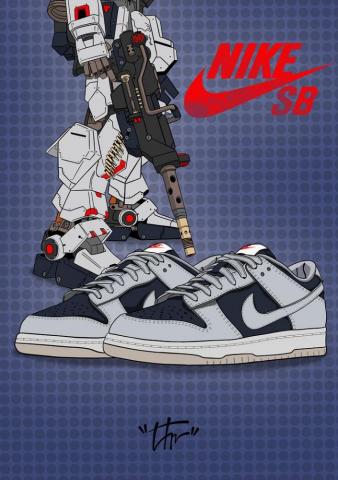 Nike Dunk Low College Navy Wolf Grey On Cool
