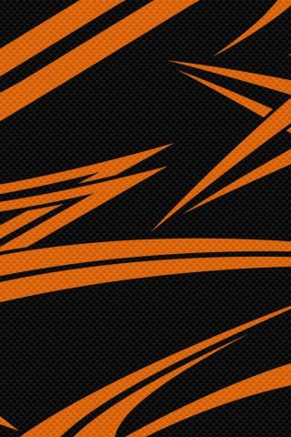Black Orange Carbon iPhone Wallpaper