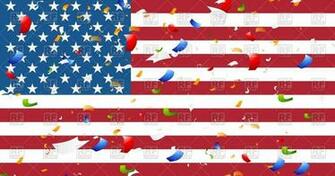 Presidents Day Abstract Usa Flag Colors Background With Confetti