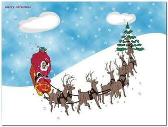 Santa Reindeer Wallpaper