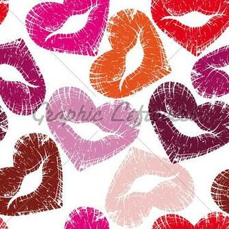 Shiny Red Kissing Lips Stock Vector HD Walls Find Wallpaper