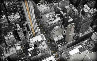 Black And White Street New York Wallpaper