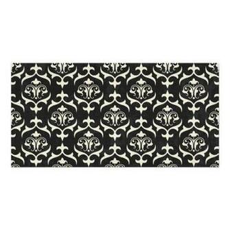 Black White Scroll Swirl Patterns Background Wall Personalized Photo