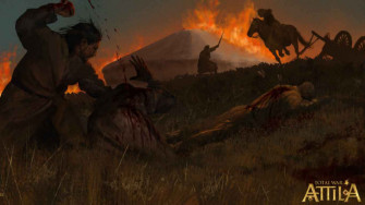 Total War Attila Background Men Fighting In Grassland Wallpaper