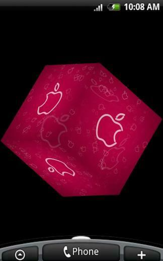 With A Moving Cube Apple Candy Live Wallpaper