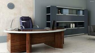 Grey Background With Office Table Wallpaper