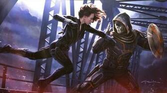 Black Widow Movie Poster Art Shows Fighting Taskmaster