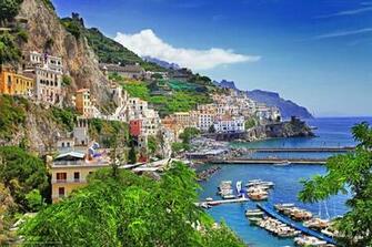 Wallpaper Positano Salerno Italy Desktop In