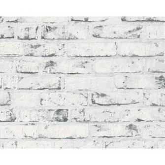 White Brick Wall Texture Effect Wallpaper