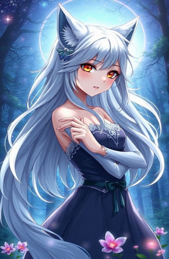 Anime Wolf Girl Wallpaper