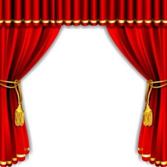 Red Curtain Elements Vector Background