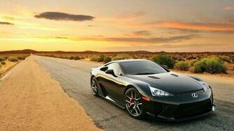 Black Lexus Lfa On Desert Full HD Desktop Wallpaper 1080p