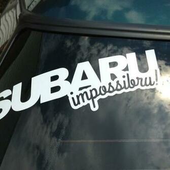 Subaru Impossibru Decals Marketing