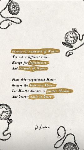 Forever Is Composed Of Nows Emily Dickinson Poems