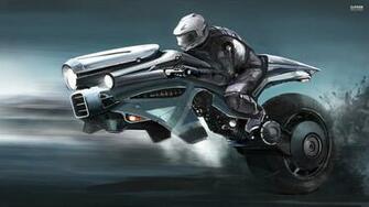 Fantasy Soldier Future Bike Wallpaper