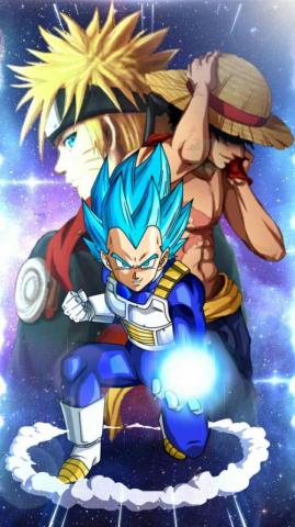 Wallpaper Dbz One Piece Naruto By Danas Fx