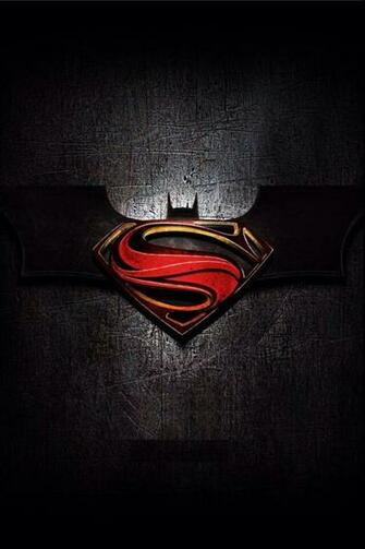 Batman Superman Logo iPhone Wallpaper Super Hero Dc