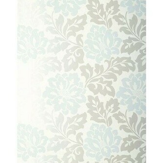 Saraceno Damask Aquamarine Wallpaper Home Ideas