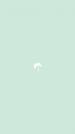 Light Green Aesthetic Minimalist Palm Tree Wallpaper