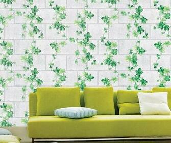 Ivy Gray Brick Self Adhesive Wallpaper The Man Is Putting Up