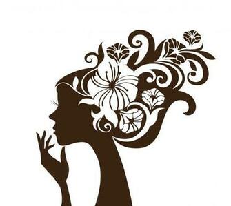 Pretty Flower Girl Wall Sticker Decal Art