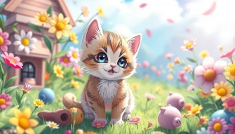 Cute Anime Kitten Wallpaper