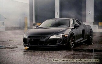 Audi R8 Matte Black Wallpaper