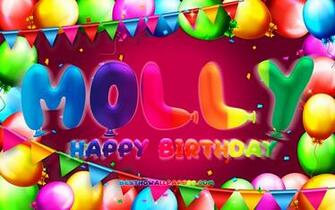 Wallpaper Happy BirtHDay Molly 4k Colorful Balloon