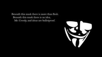Grayscale Anonymous V For Vendetta Wallpaper