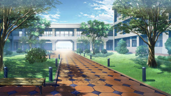 Anime School Scenery Wallpaper