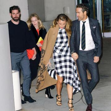 Blake Lively Ryan Reynolds Show Sweet Pda On Final Portrait Red