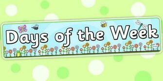 Days Of The Week Display Banner Flower Background